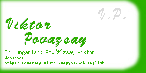 viktor povazsay business card